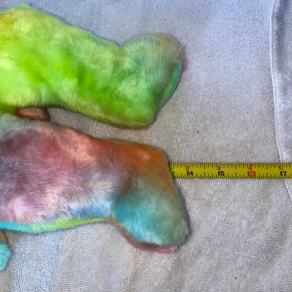 Ty Beanie Buddies Collection Peace Bear Plush 1999 14” Tie Dye Smoke-Free Home - Picture 13 of 13